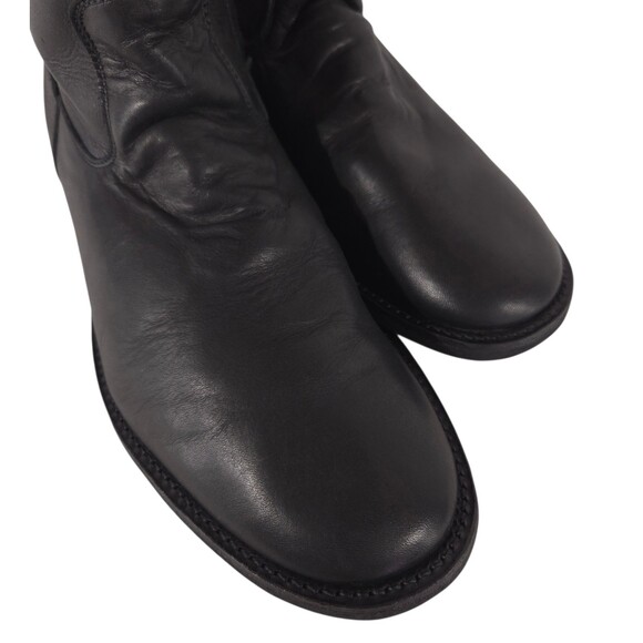 Yohji Yamamoto Pour Homme Embroidered Wool Cuff Boots US 11 EU 44 Black $1850 main image 6